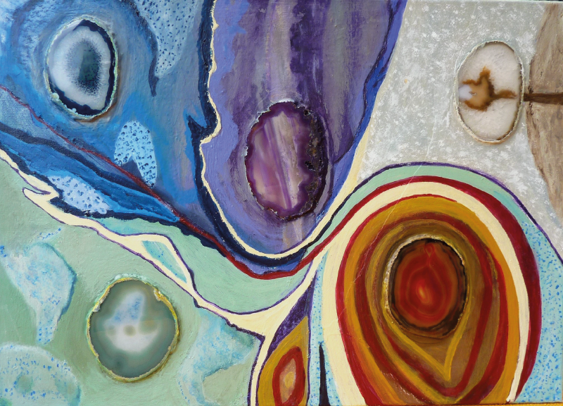 Farverige hvirvler marmor vinyl tæppe - TenStickers