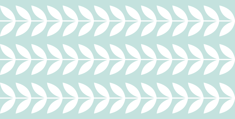 Bladgrønt mønster natur vinyl tæppe - TenStickers