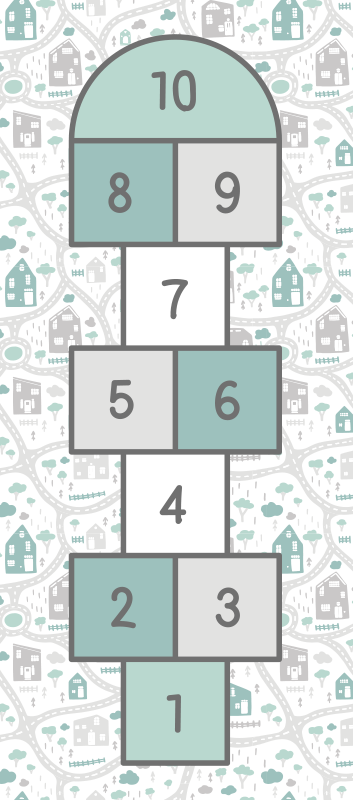 Legepladsdesign til børnemåtte - TenStickers