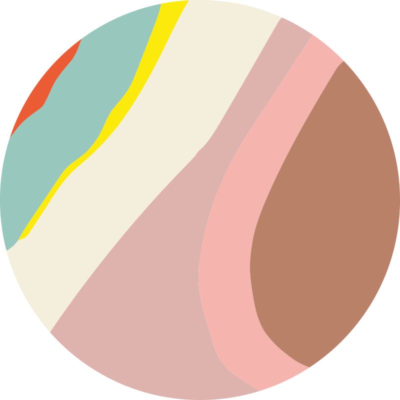 Blide farvestrømme rundt vinyltæppe - TenStickers