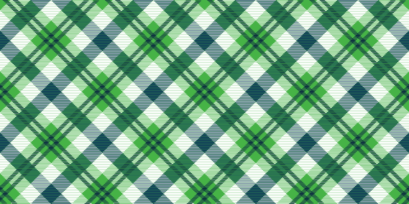 Grøn og blå skotsk tartan vintage tæppe - TenStickers