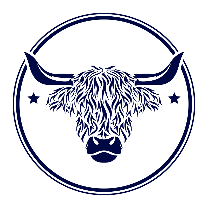 Højlandsko-emblem vinyltæpper med dyr - TenStickers