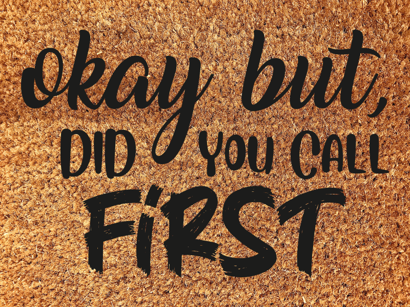 Sjov sætning velkommen vinyltæppe til entre - TenStickers