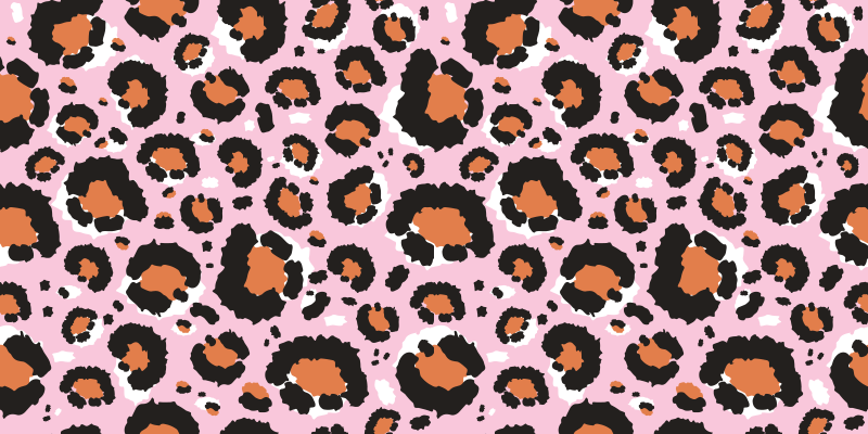 Lyserød leopard print dyretryk vinyl tæppe - TenStickers