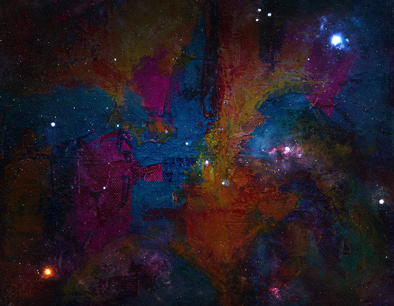 Kosmisk rumdesign stjerne vinyl tæppe - TenStickers