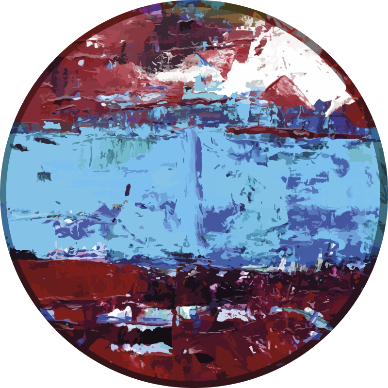 Livlige geometriske former tekstur vinyl tæppe - TenStickers