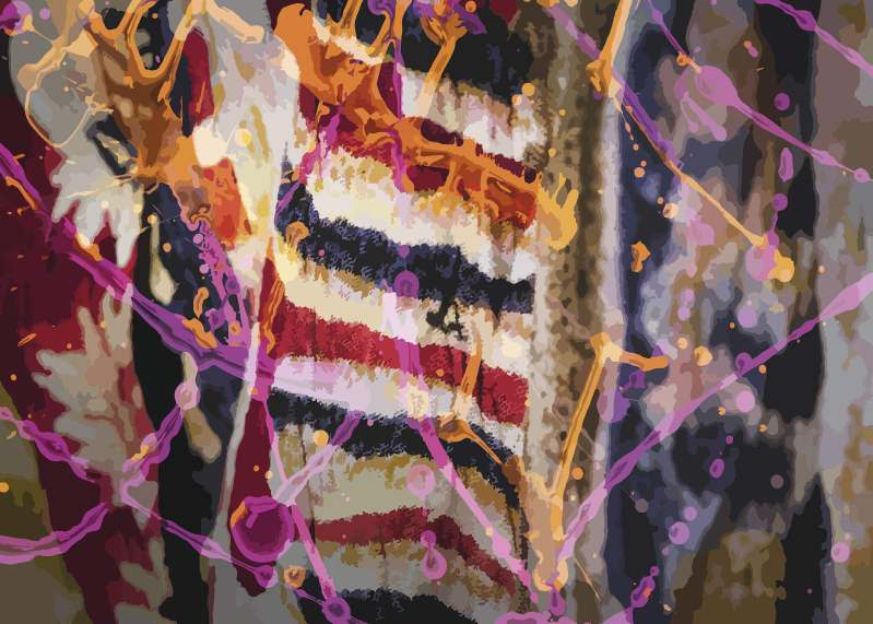 Tekstur vinyl tæppe abstrakt farveflow - TenStickers