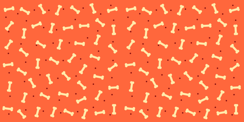 Knoglemotiv vinyltæppe til entre - TenStickers