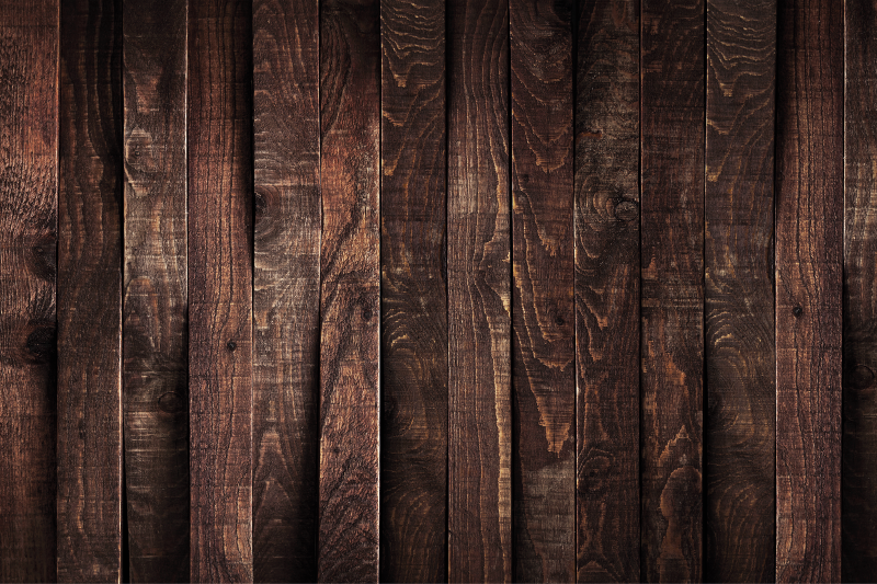 Mørke træplanker vinyl tæppe til stuen - TenStickers