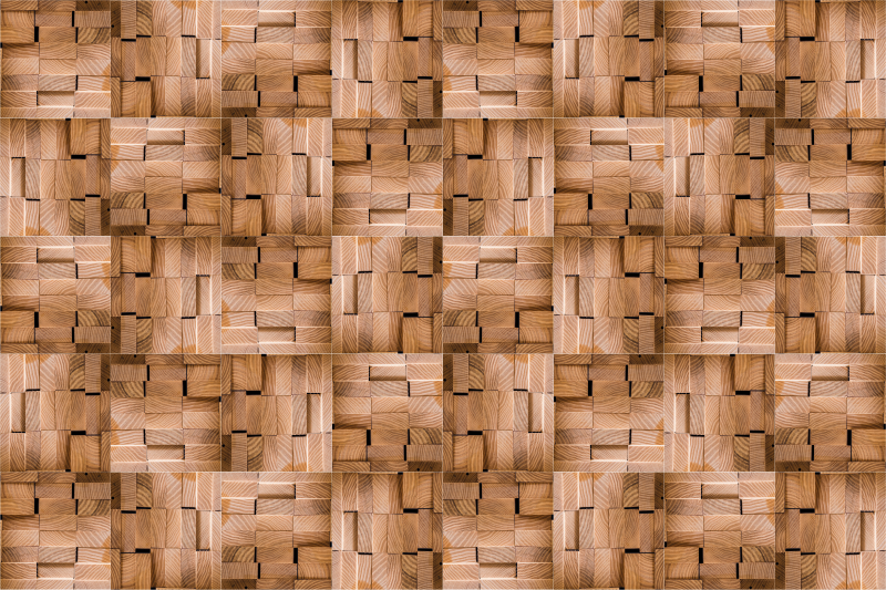 Naturligt teksturdesign vinyl tæppe med træeffekt - TenStickers