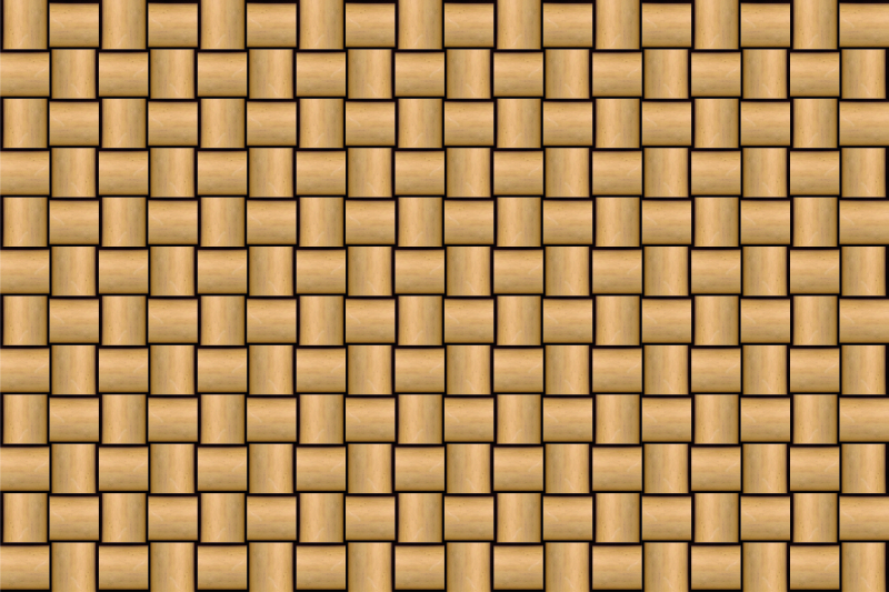 Brunt flisemønster vinyl tæppe med træeffekt - TenStickers