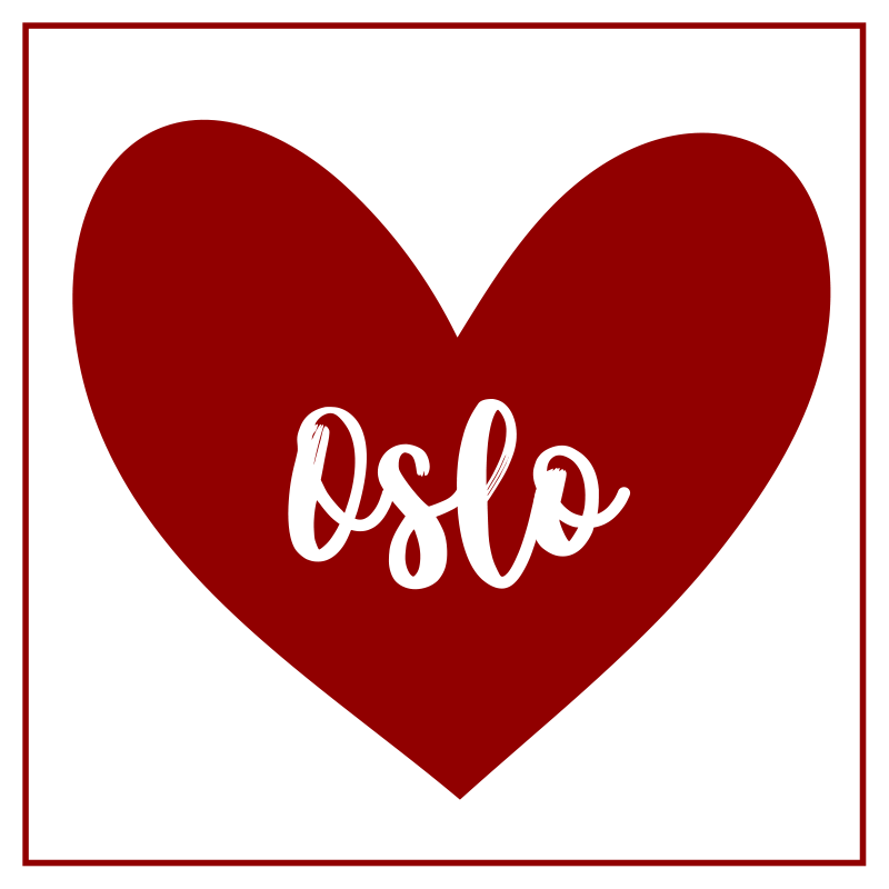 Hjertet af oslo vinyl tæppe med sætninger - TenStickers