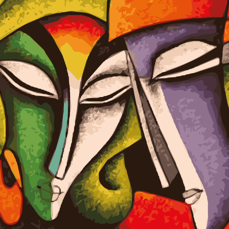 Moderne kunst står over for moderne tæppe - TenStickers