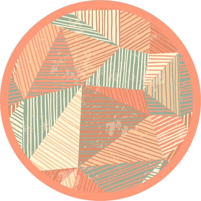 Moderne kunst geometriske former vinyl tæppe - TenStickers