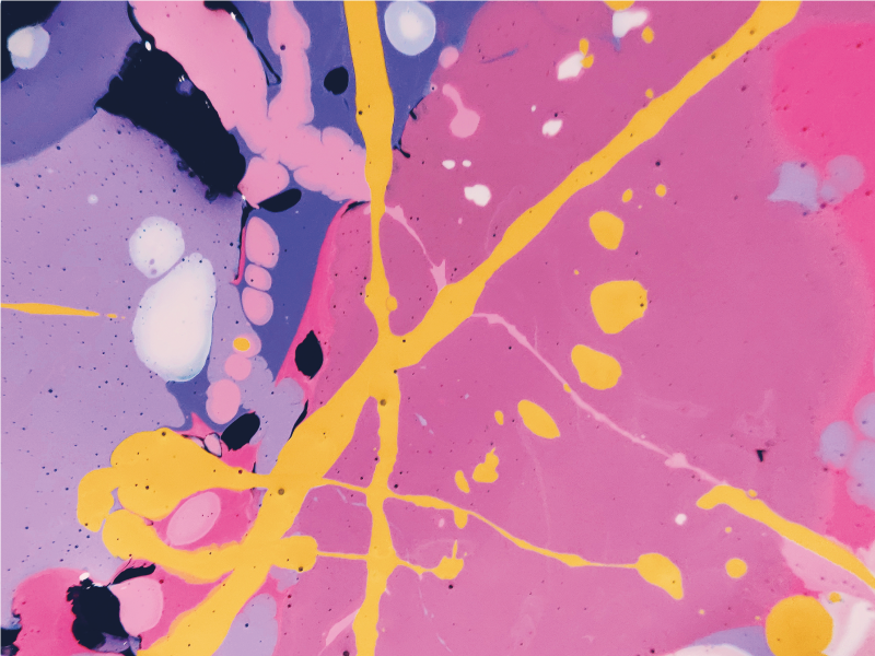 Moderne kunst farverigt farvestænk vinyltæppe - TenStickers