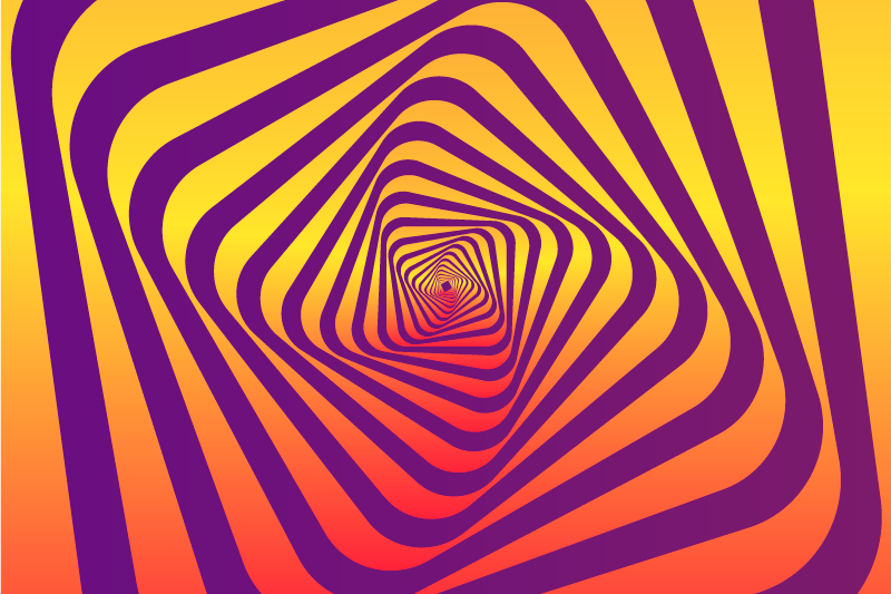 Moderne kunst farverig vortex moderne vinyl tæppe - TenStickers