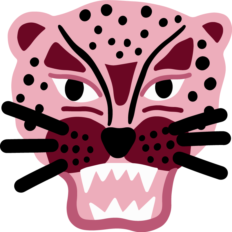 Lyserød leopard form animalsk vinyl tæppe - TenStickers