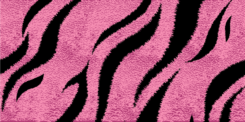 Pink tigerhud animalsk vinyltæppe - TenStickers