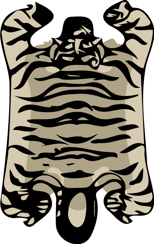 Stilfulde tigerstriber vinyltæppe med dyreprint - TenStickers