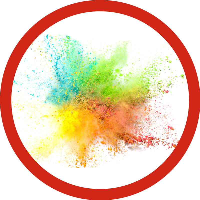 Pulvermaling farverigt soveværelse tæppe - TenStickers