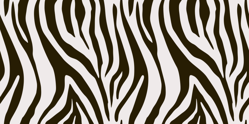 Zebrastriber motiv vinyltæppe med dyreprint - TenStickers
