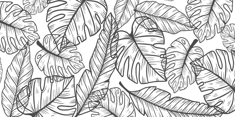 Bladrig jungle-tema vinyltæpper til babyværelse - TenStickers