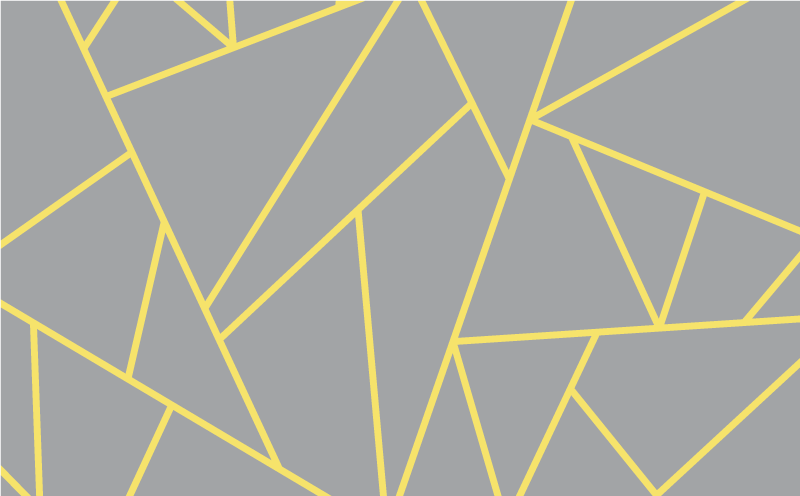 Moderne gul og grå geometriske vinyl tæppe - TenStickers