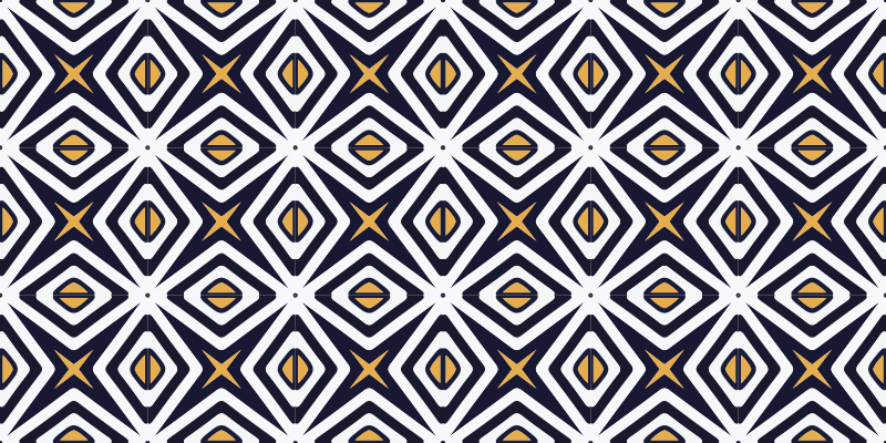 Diamantformet mønster geometriske vinyl tæppe - TenStickers