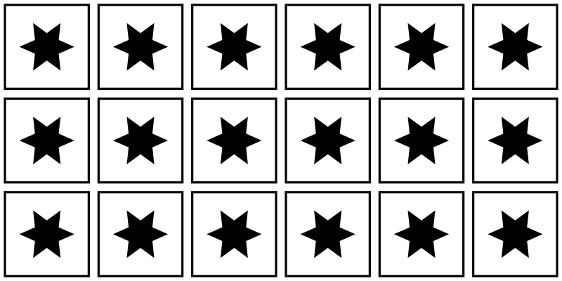 Hvid stjerne sort flise effekt vinyl tæppe - TenStickers