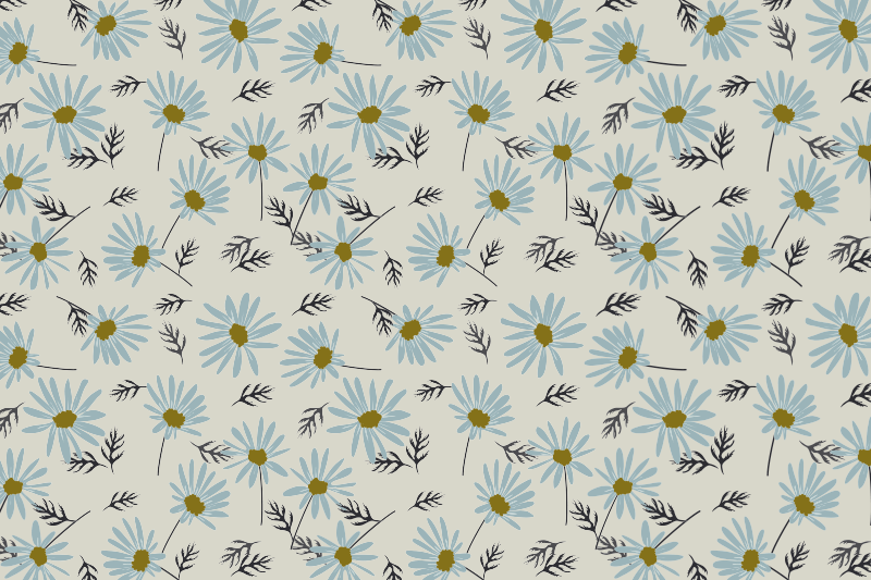 70'erne orange daisy blomster tæppe - TenStickers