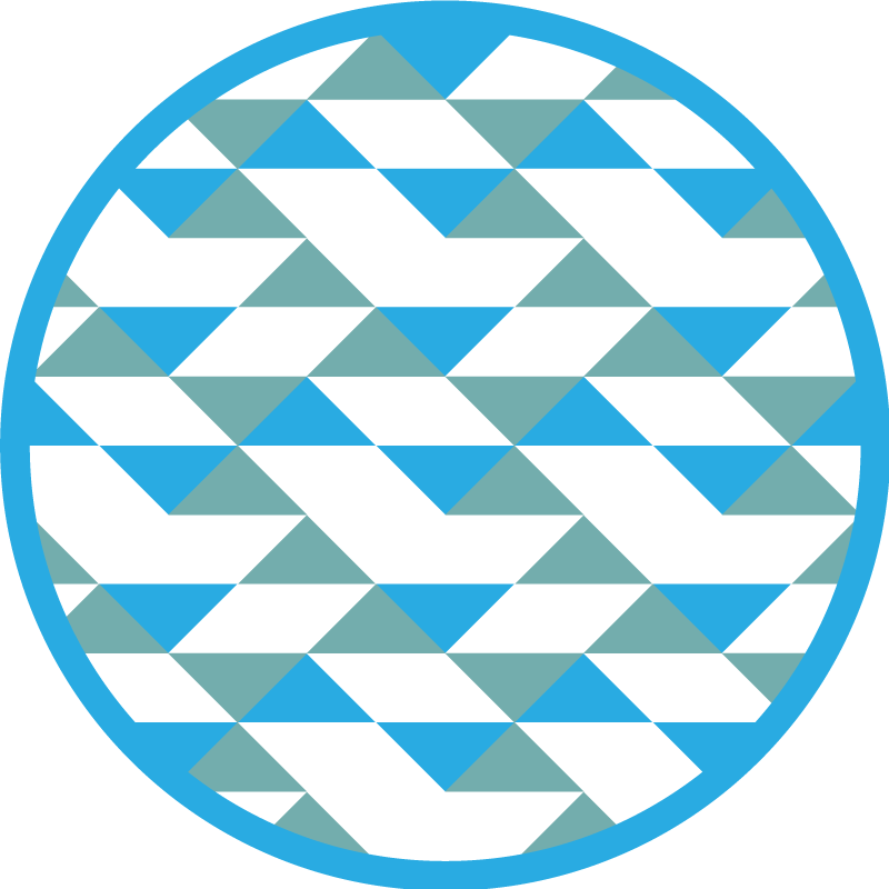 Blå små trekanter fliser tæppe - TenStickers