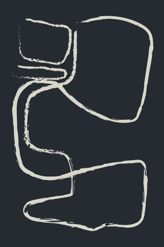 Abstrakte linjemønstre minimalistiske vinyl tæppe - TenStickers