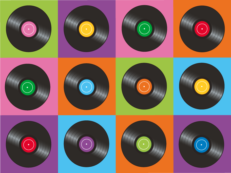 Køkken vinyl disk plader vinyl tæppe - TenStickers