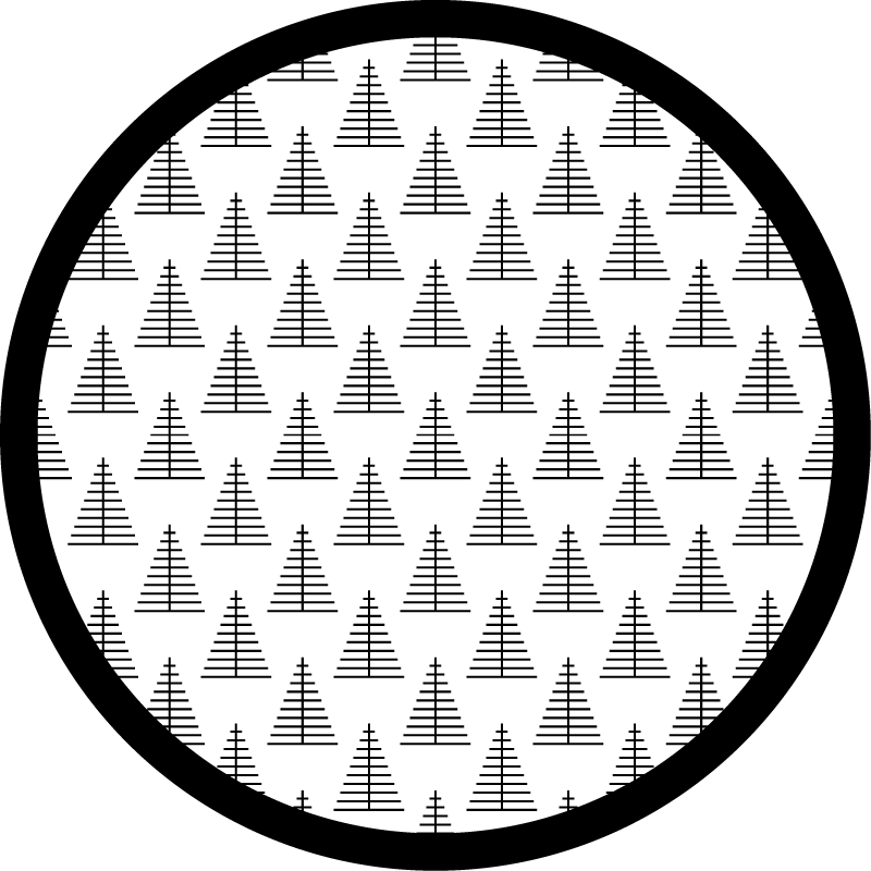 Skandinaviske vinyl tæppe geometriske grå træer - TenStickers