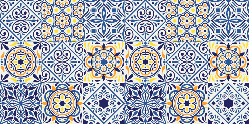 Forskellige fliser påvirker køkkenfliser - TenStickers