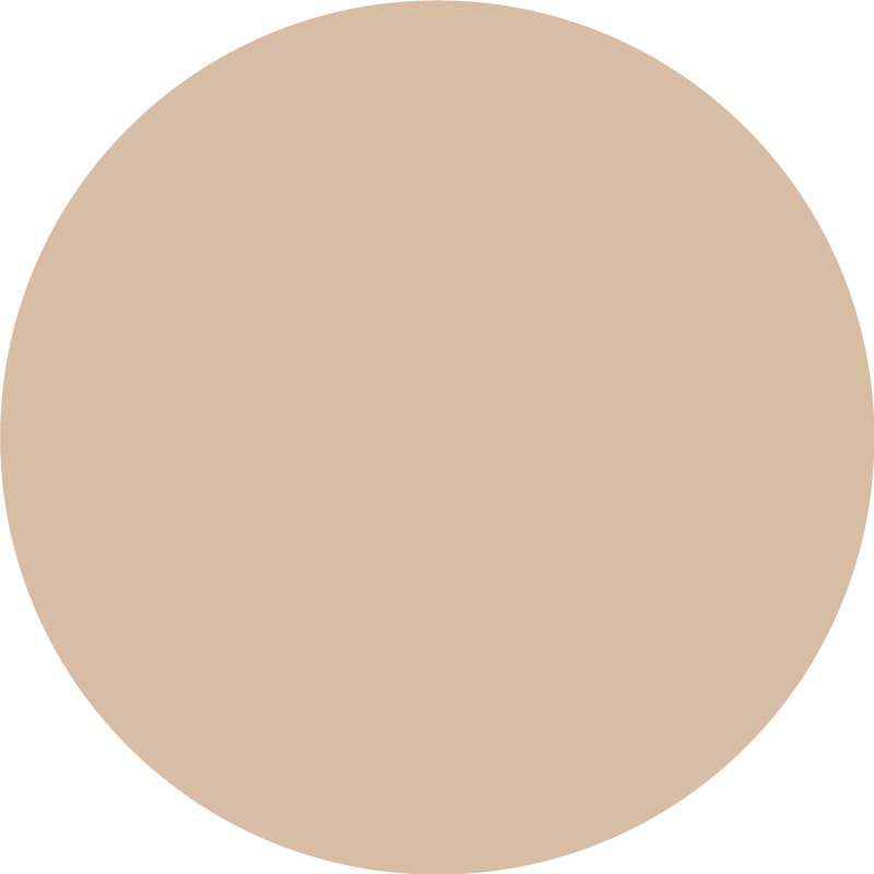 Blød beige nuance rundt vinyltæppe - TenStickers