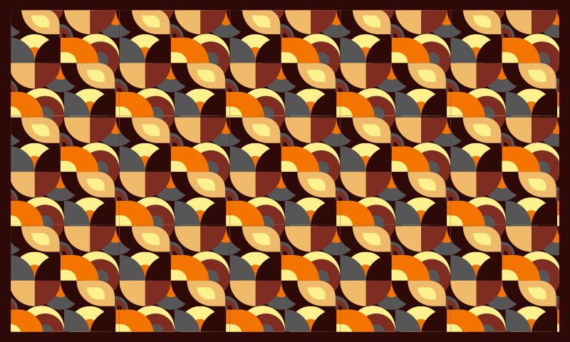 70'erne pop geometriske former vintage tæppe - TenStickers