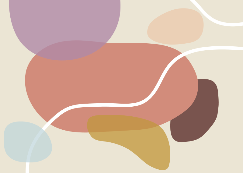 Organiske former moderne vinyl tæppe - TenStickers