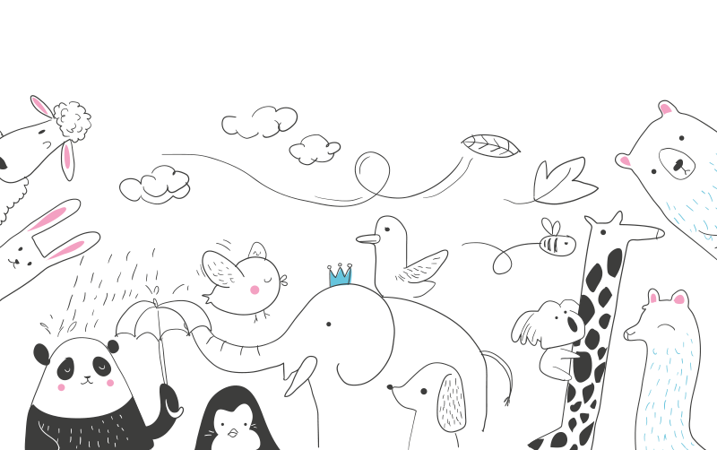 Nordisk stil dyr vinyl tæppe - TenStickers