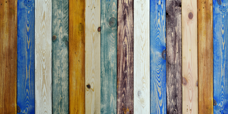 Farverigt træplank vintage vinyl tæppe - TenStickers
