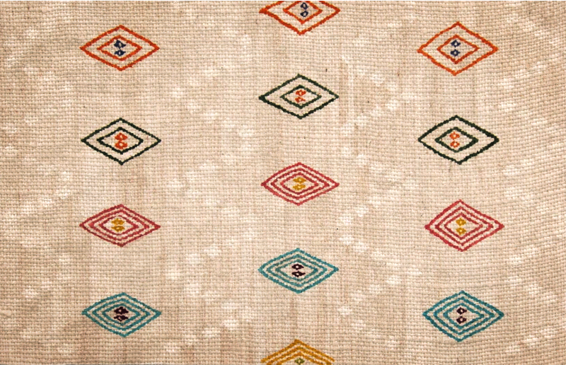 Levende diamantmotiv vinyl tæppe med fliseeffekt - TenStickers