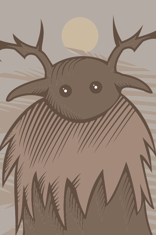 Kittelsen trold etnisk tæppe - TenStickers