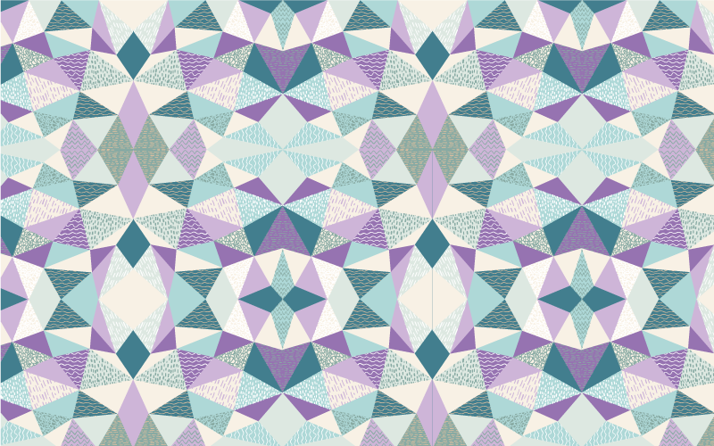 Farverig geometri geometriske vinyl tæppe - TenStickers