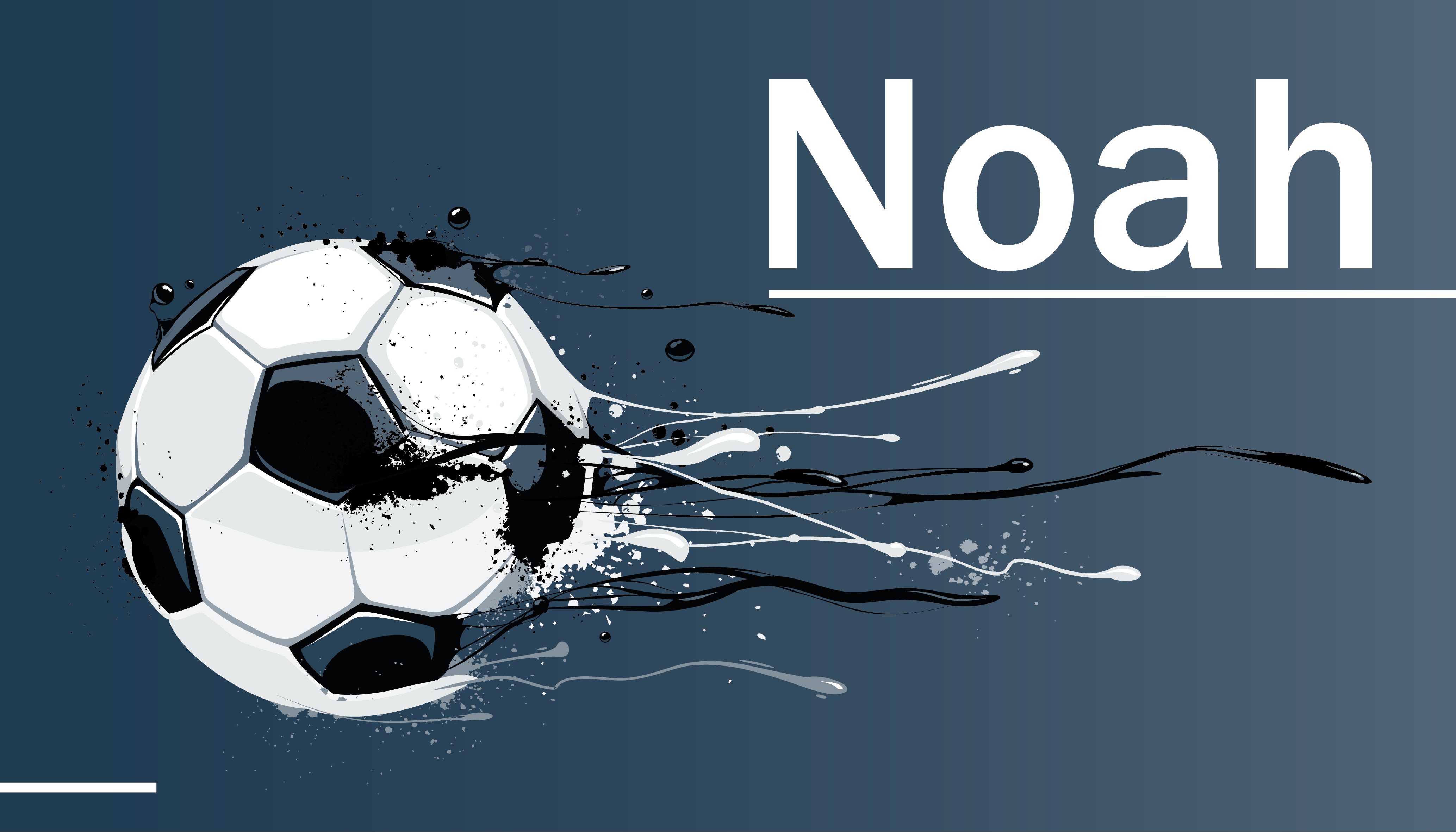 Seje børn personlig fodbold vinylmåtte - TenStickers