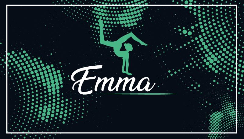 Gymnastik med navn vinyltæppe til soveværelse - TenStickers