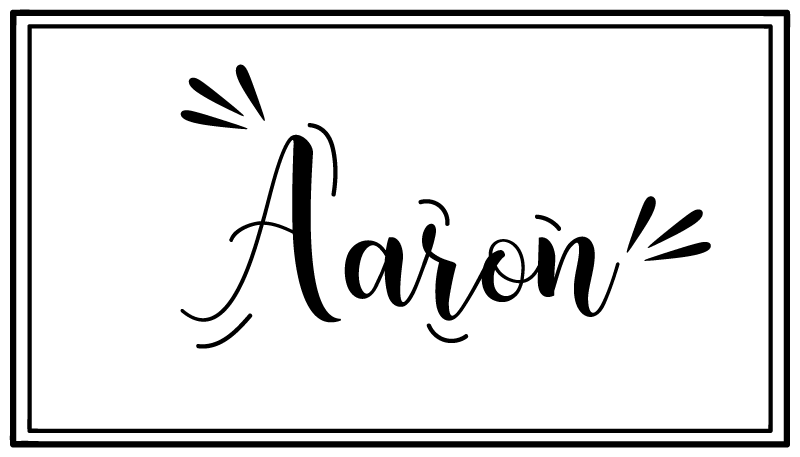 Sort kant og hvid personlig måtter - TenStickers