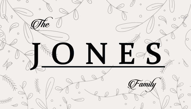 Dørmåtte familienavn personlig dækkeservietter - TenStickers