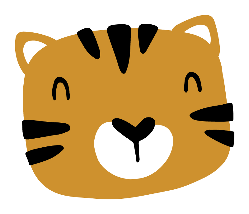Børn mini tiger børn vinyl tæppe - TenStickers