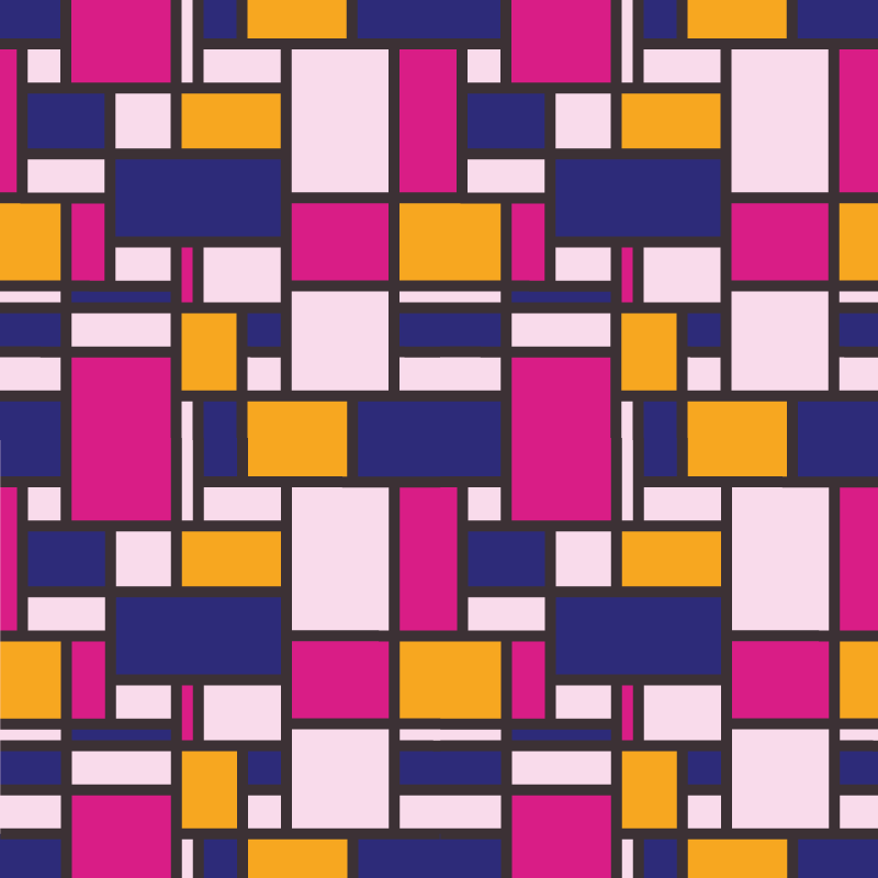 Nordisk farverigt fusionstæppe - TenStickers