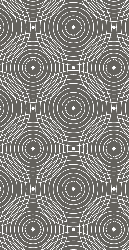 Køkken nordiske smeltede cirkler nordisk vinyltæppe - TenStickers